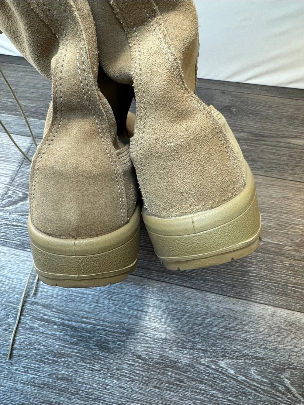 Belleville Suede Lace-Up Military Men's Boots in Tan size 14D